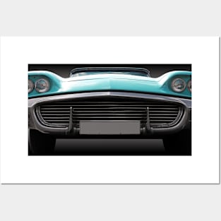 Grille US American classic car Thunderbird 1959 Posters and Art